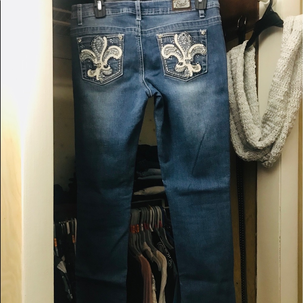 Low Rise Blue Jeans - Picture 3 of 4